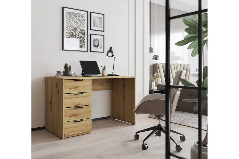 Barold Skrivebord 120x60 cm - Brun - Møbler - Borde - Kontorbord - Skrivebord