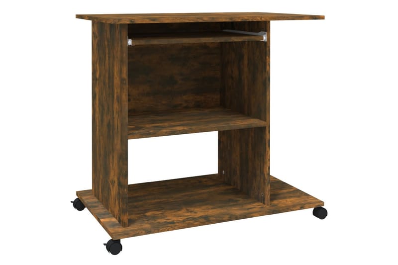 beBasic computerbord 80x50x75 cm konstrueret træ røget egetræsfarve - Brun - Møbler - Borde - Kontorbord - Skrivebord