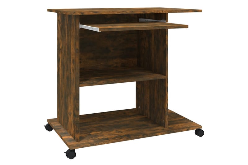 beBasic computerbord 80x50x75 cm konstrueret træ røget egetræsfarve - Brun - Møbler - Borde - Kontorbord - Skrivebord