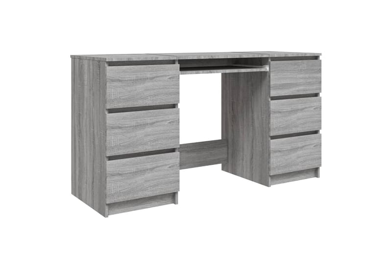 beBasic skænk 140x50x77 cm konstrueret træ grå sonoma-eg - GrÃ¥ - Møbler - Borde - Kontorbord - Skrivebord