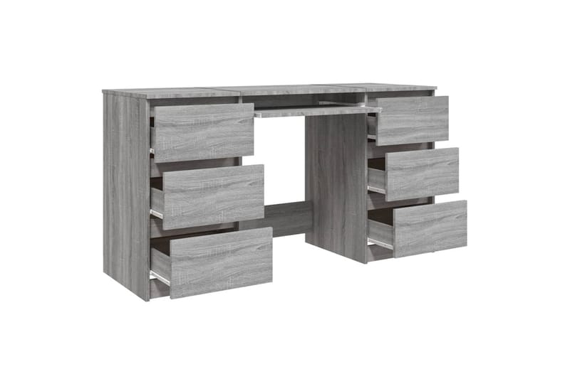 beBasic skænk 140x50x77 cm konstrueret træ grå sonoma-eg - GrÃ¥ - Møbler - Borde - Kontorbord - Skrivebord
