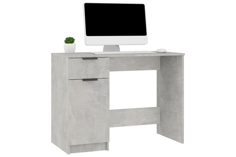 beBasic skrivebord 100x50x75 cm konstrueret træ betongrå - GrÃ¥ - Møbler - Borde - Kontorbord - Skrivebord