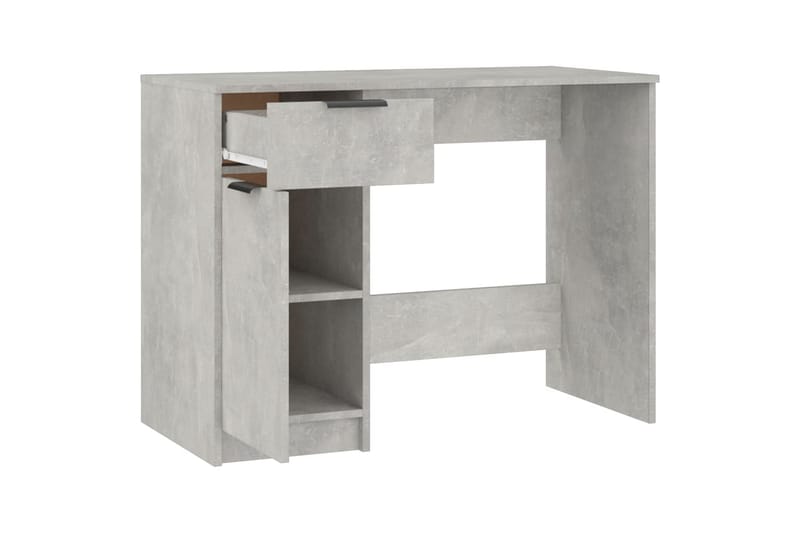 beBasic skrivebord 100x50x75 cm konstrueret træ betongrå - GrÃ¥ - Møbler - Borde - Kontorbord - Skrivebord