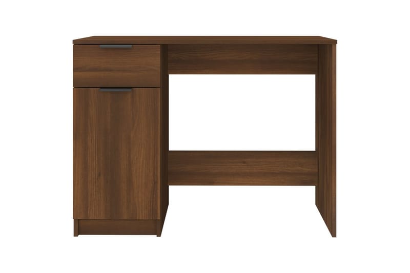 beBasic skrivebord 100x50x75 cm konstrueret træ brun egetræsfarve - Brun - Møbler - Borde - Kontorbord - Skrivebord