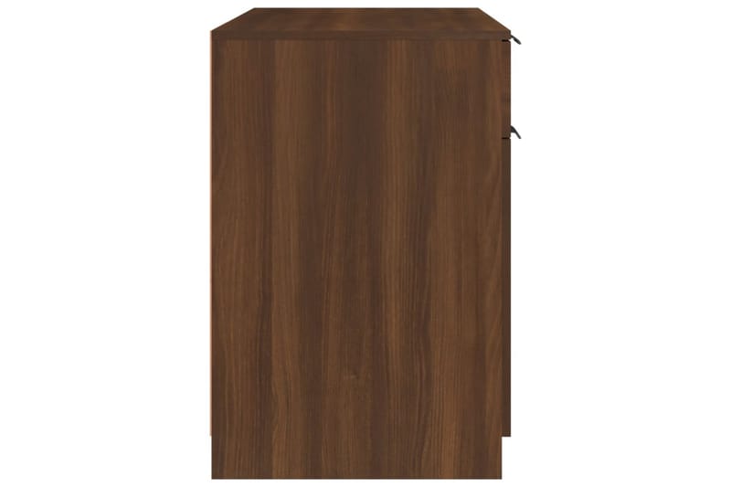 beBasic skrivebord 100x50x75 cm konstrueret træ brun egetræsfarve - Brun - Skrivebord