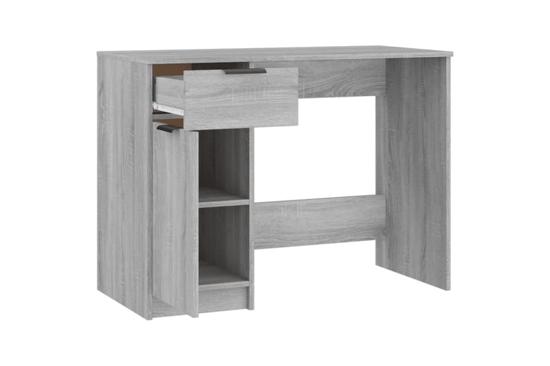 beBasic skrivebord 100x50x75 cm konstrueret træ grå sonoma-eg - GrÃ¥ - Møbler - Borde - Kontorbord - Skrivebord