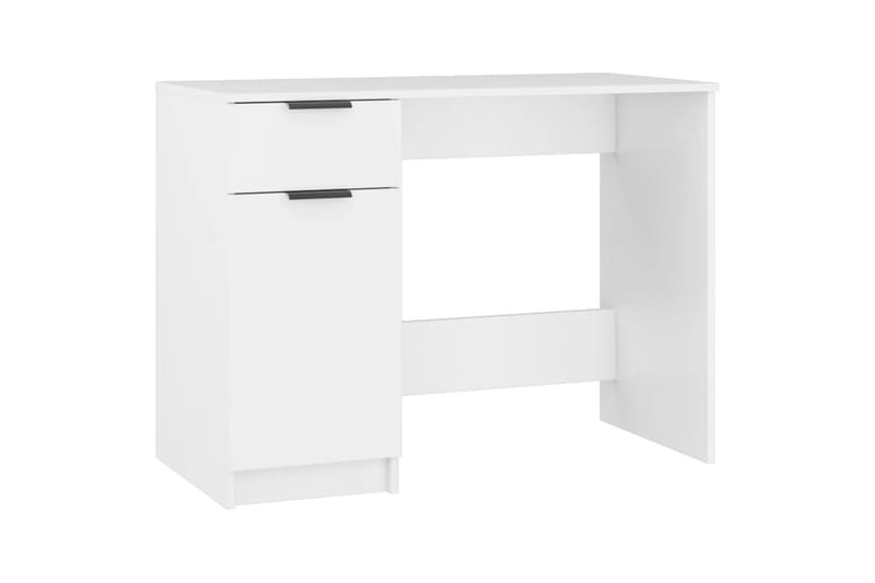 beBasic skrivebord 100x50x75 cm konstrueret træ hvid - Hvid - Møbler - Borde - Kontorbord - Skrivebord