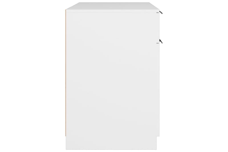 beBasic skrivebord 100x50x75 cm konstrueret træ hvid - Hvid - Skrivebord