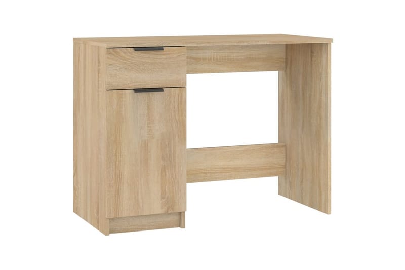 beBasic skrivebord 100x50x75 cm konstrueret træ sonoma-eg - Brun - Møbler - Borde - Kontorbord - Skrivebord