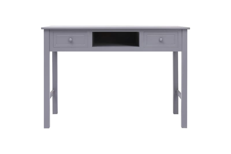beBasic skrivebord 108x45x76 cm massivt kejsertræ grå - GrÃ¥ - Møbler - Borde - Kontorbord - Skrivebord