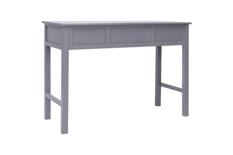 beBasic skrivebord 108x45x76 cm massivt kejsertræ grå - GrÃ¥ - Møbler - Borde - Kontorbord - Skrivebord