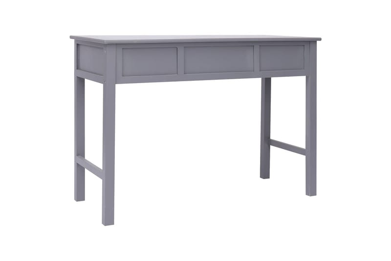 beBasic skrivebord 108x45x76 cm massivt kejsertræ grå - GrÃ¥ - Skrivebord