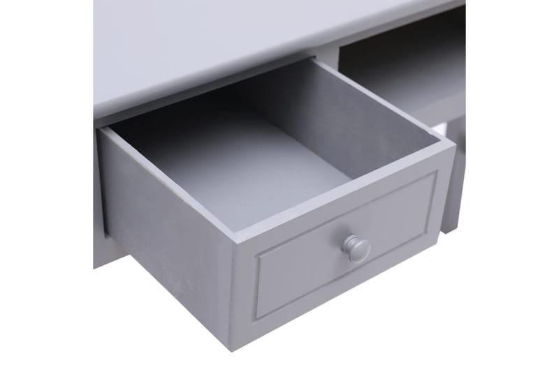beBasic skrivebord 108x45x76 cm massivt kejsertræ grå - GrÃ¥ - Møbler - Borde - Kontorbord - Skrivebord