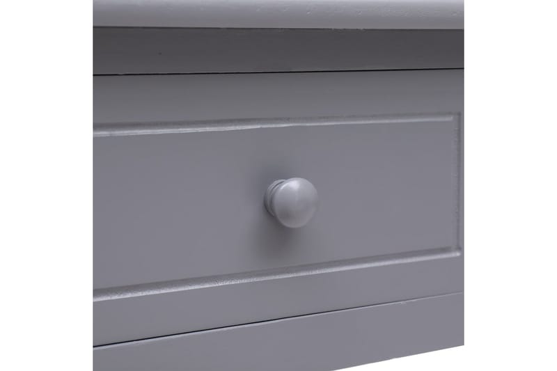 beBasic skrivebord 108x45x76 cm massivt kejsertræ grå - GrÃ¥ - Skrivebord