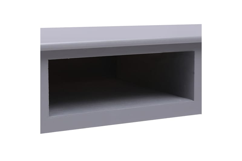 beBasic skrivebord 108x45x76 cm massivt kejsertræ grå - GrÃ¥ - Skrivebord