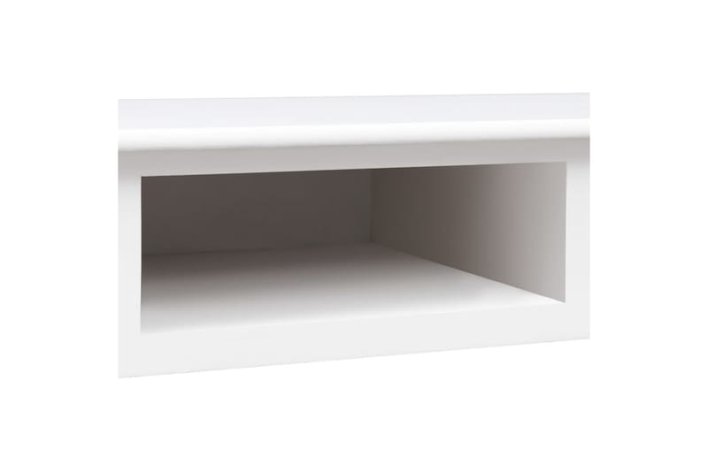 beBasic skrivebord 108x45x76 cm massivt kejsertræ hvid - Hvid - Skrivebord