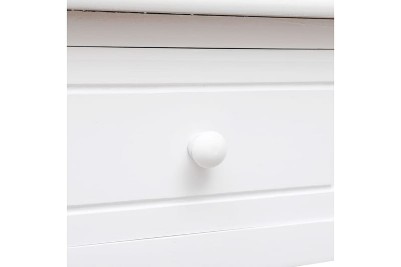 beBasic skrivebord 108x45x76 cm massivt kejsertræ hvid - Hvid - Møbler - Borde - Kontorbord - Skrivebord