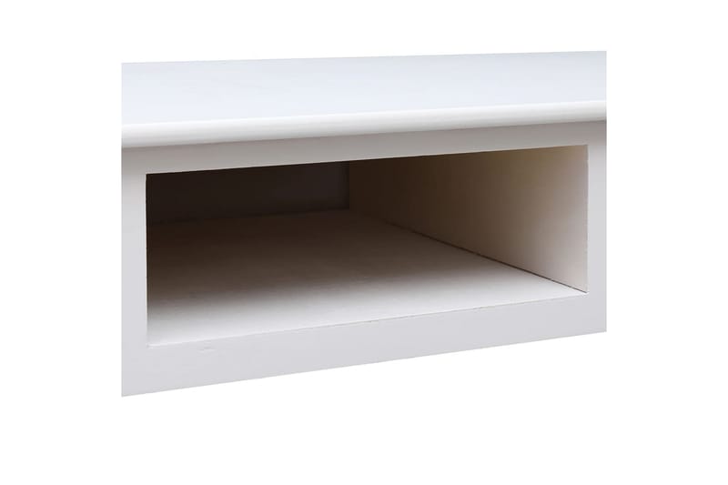 beBasic skrivebord 108x45x76 cm massivt kejsertræ hvid - Hvid - Møbler - Borde - Kontorbord - Skrivebord