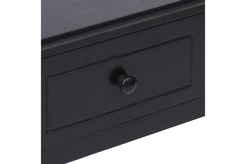 beBasic skrivebord 108x45x76 cm massivt kejsertræ sort - Sort - Møbler - Borde - Kontorbord - Skrivebord