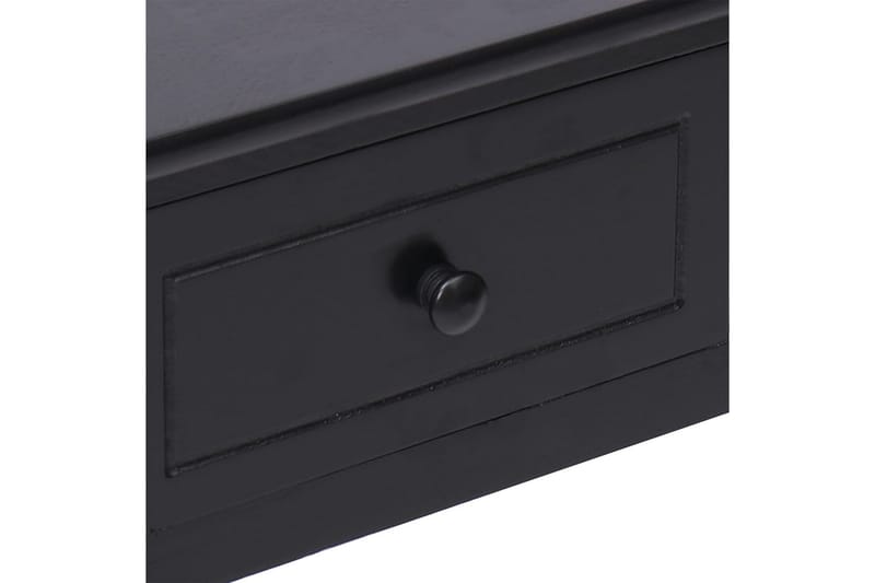 beBasic skrivebord 108x45x76 cm massivt kejsertræ sort - Sort - Skrivebord