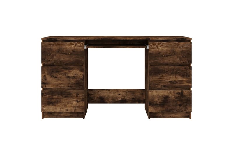 beBasic skrivebord 140x50x77 cm konstrueret træ røget egetræsfarve - Brun - Møbler - Borde - Kontorbord - Skrivebord