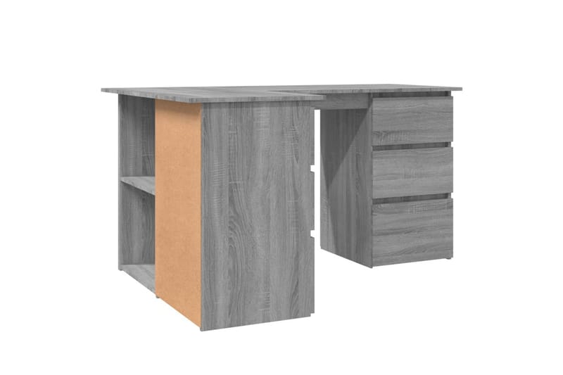 beBasic skrivebord 145x100x76 cm konstrueret træ grå sonoma-eg - GrÃ¥ - Møbler - Borde - Kontorbord - Skrivebord