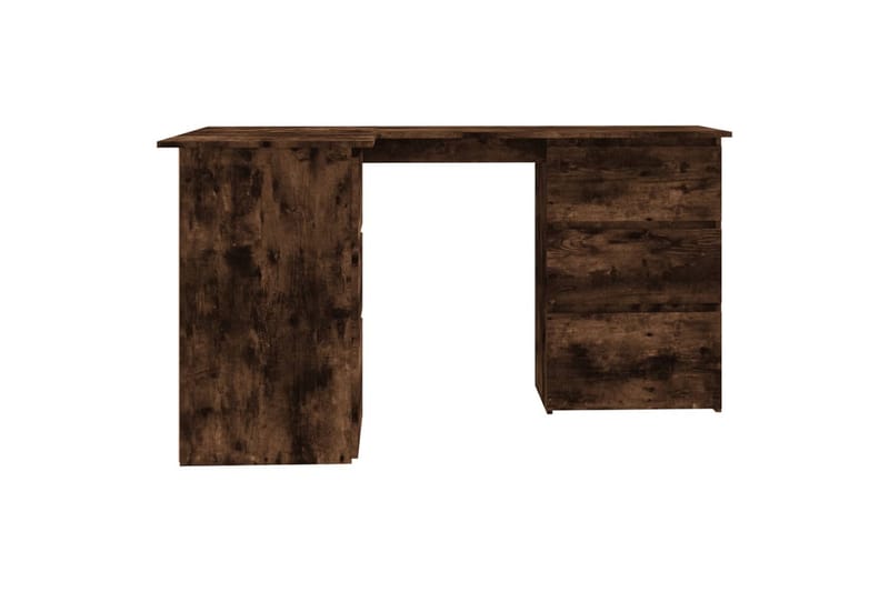 beBasic skrivebord 145x100x76 cm konstrueret træ røget egetræsfinish - Brun - Møbler - Borde - Kontorbord - Skrivebord