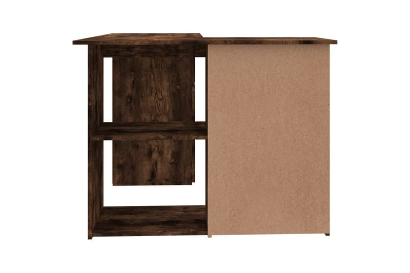 beBasic skrivebord 145x100x76 cm konstrueret træ røget egetræsfinish - Brun - Møbler - Borde - Kontorbord - Skrivebord