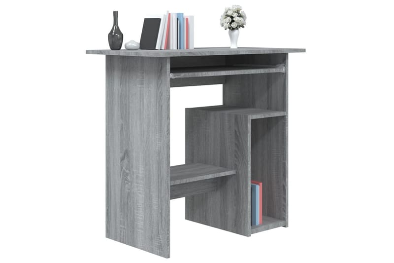 beBasic skrivebord 80x45x74 cm konstrueret træ grå sonoma-eg - GrÃ¥ - Skrivebord