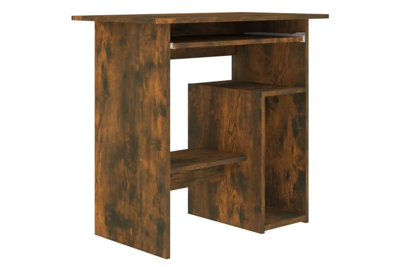 beBasic skrivebord 80x45x74 cm konstrueret træ røget egetræsfinish - Brun - Møbler - Borde - Kontorbord - Skrivebord