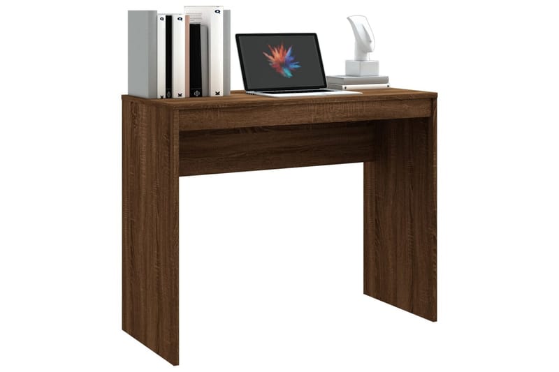 beBasic skrivebord 90x40x72 cm konstrueret træ brun egetræsfarve - Brun - Møbler - Borde - Kontorbord - Skrivebord