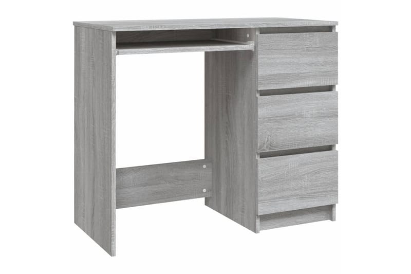 beBasic skrivebord 90x45x76 cm konstrueret træ grå sonoma-eg - GrÃ¥ - Skrivebord