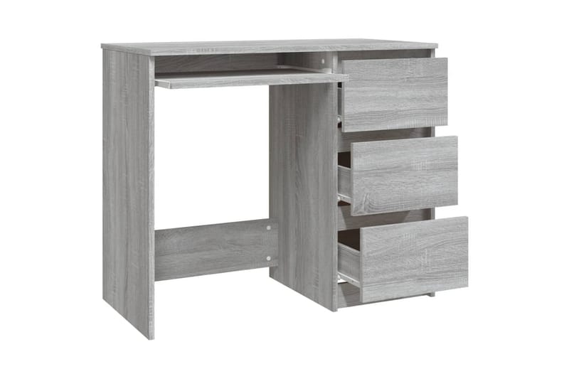 beBasic skrivebord 90x45x76 cm konstrueret træ grå sonoma-eg - GrÃ¥ - Skrivebord