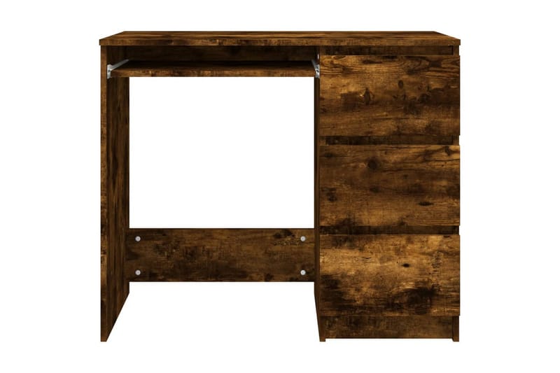 beBasic skrivebord 90x45x76 cm konstrueret træ røget egetræsfarve - Brun - Skrivebord