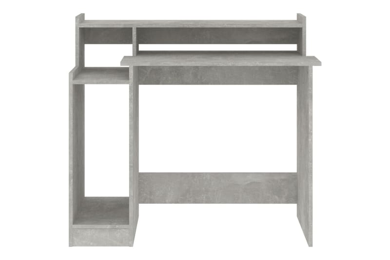 beBasic skrivebord m. LED-lys 97x90x45 cm konstrueret træ betongrå - GrÃ¥ - Møbler - Borde - Kontorbord - Skrivebord
