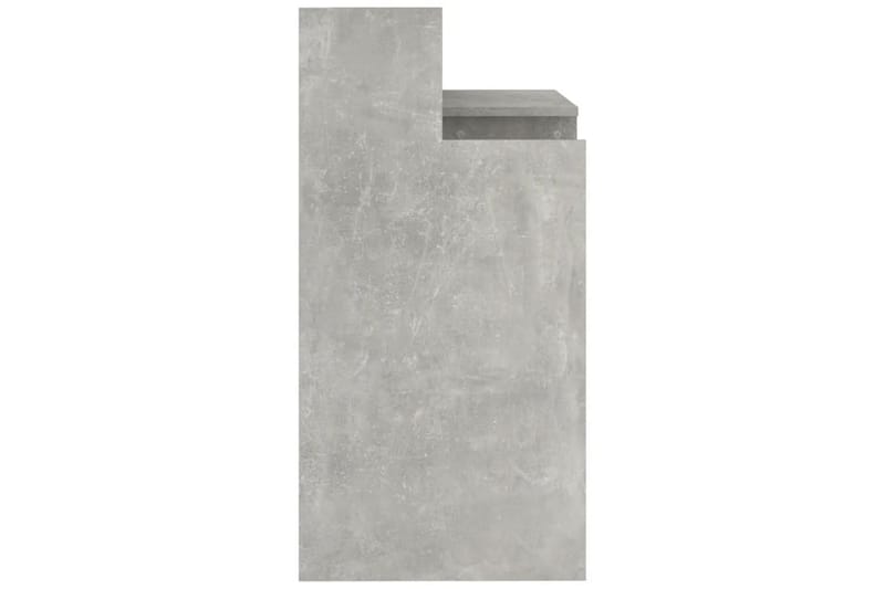 beBasic skrivebord m. LED-lys 97x90x45 cm konstrueret træ betongrå - GrÃ¥ - Møbler - Borde - Kontorbord - Skrivebord