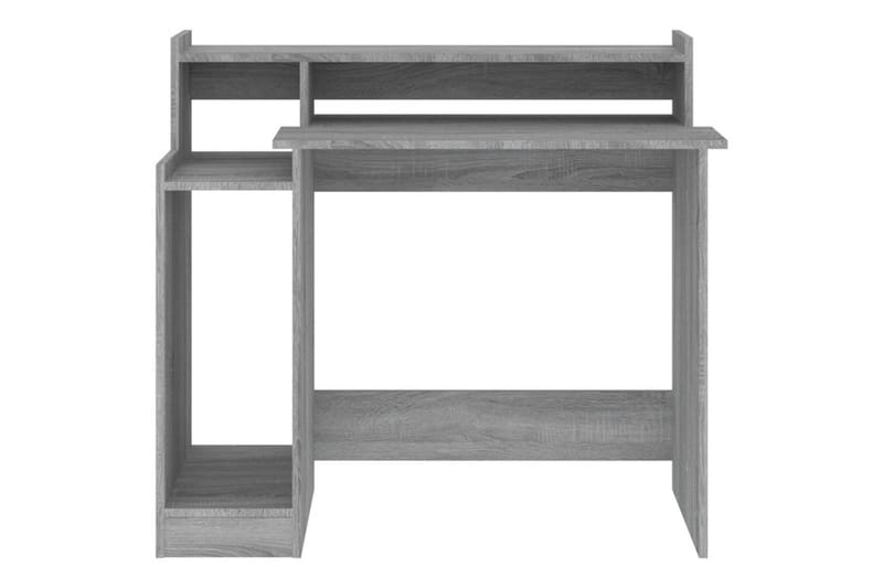 beBasic skrivebord m. LED-lys 97x90x45 cm konstrueret træ grå sonoma-eg - GrÃ¥ - Møbler - Borde - Kontorbord - Skrivebord