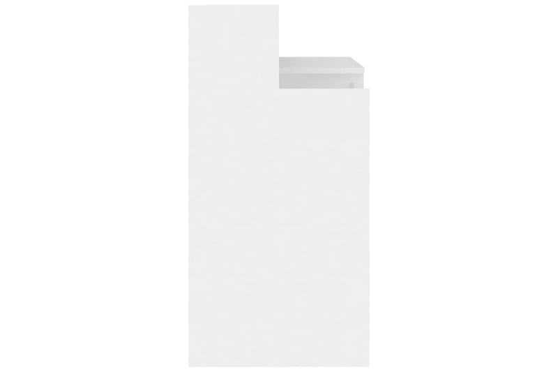 beBasic skrivebord m. LED-lys 97x90x45 cm konstrueret træ hvid - Hvid - Møbler - Borde - Kontorbord - Skrivebord