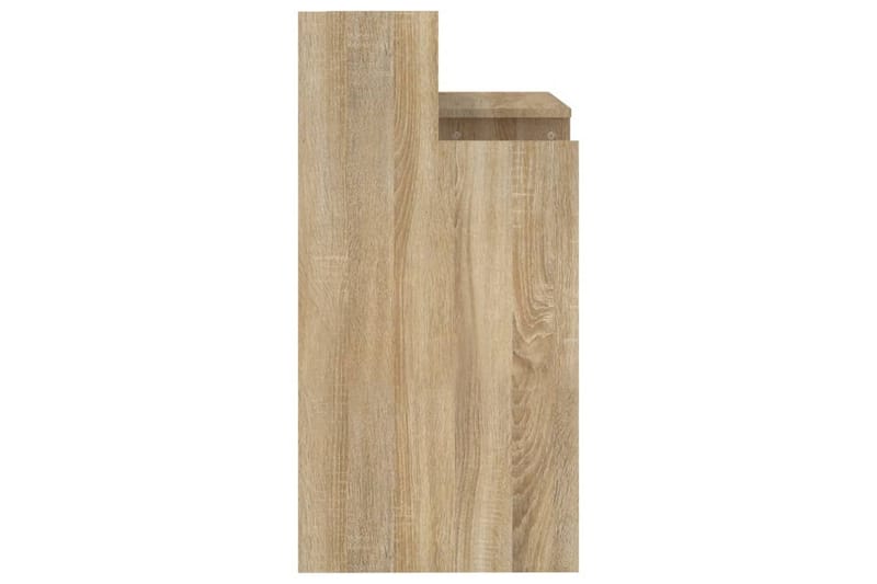 beBasic skrivebord m. LED-lys 97x90x45 cm konstrueret træ sonoma-eg - Brun - Møbler - Borde - Kontorbord - Skrivebord