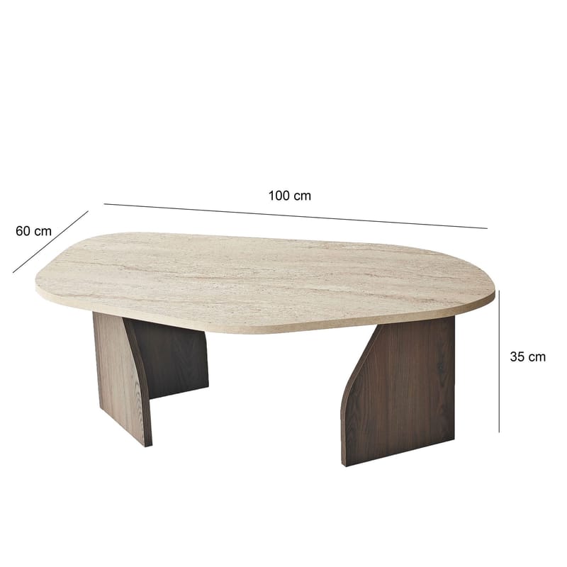 Berriaren Skrivebord 100x35x60 cm - Travertine Walnut - Møbler - Borde - Kontorbord - Skrivebord
