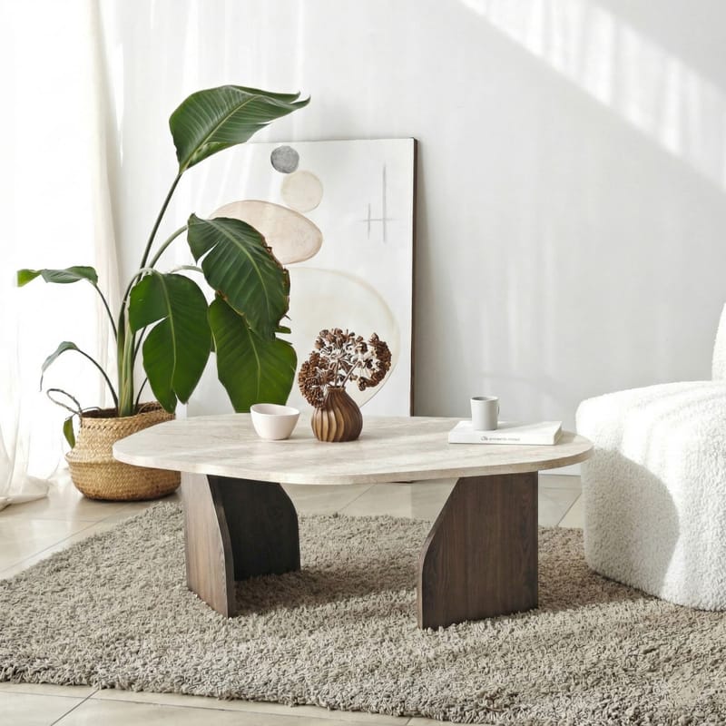 Berriaren Skrivebord 100x35x60 cm - Travertine Walnut - Møbler - Borde - Kontorbord - Skrivebord