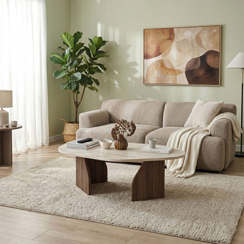 Berriaren Skrivebord 100x35x60 cm - Travertine Walnut - Møbler - Borde - Kontorbord - Skrivebord