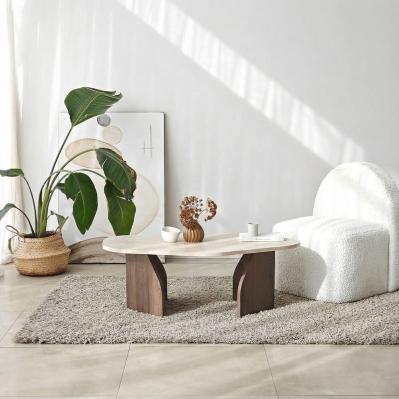 Berriaren Skrivebord 100x35x60 cm - Travertine Walnut - Møbler - Borde - Kontorbord - Skrivebord