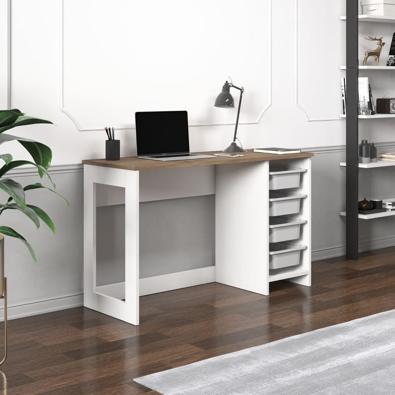 Branik Skrivebord 120x73x45 cm - Antik valnød - Møbler - Borde - Kontorbord - Skrivebord