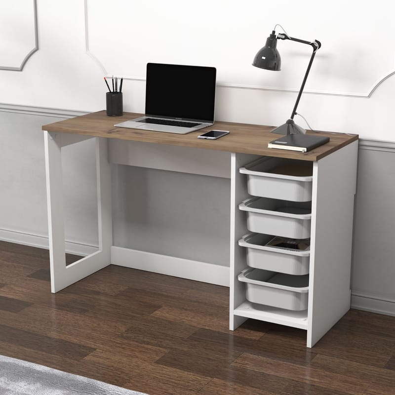 Branik Skrivebord 120x73x45 cm - Antik valnød - Møbler - Borde - Kontorbord - Skrivebord