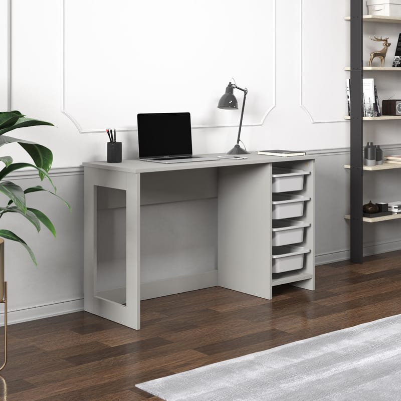 Branik Skrivebord 120x73x45 cm - Grå - Møbler - Borde - Kontorbord - Skrivebord