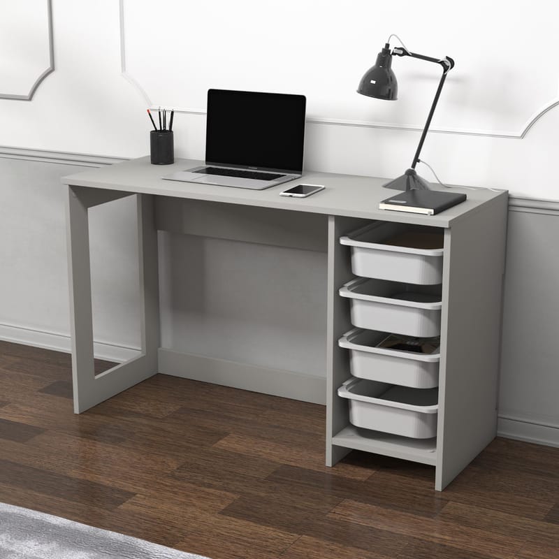 Branik Skrivebord 120x73x45 cm - Grå - Møbler - Borde - Kontorbord - Skrivebord