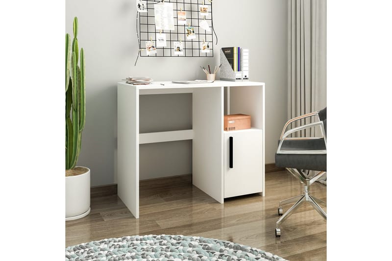 Brenn Skrivebord 45x90 cm - Hvid - Møbler - Borde - Kontorbord - Skrivebord