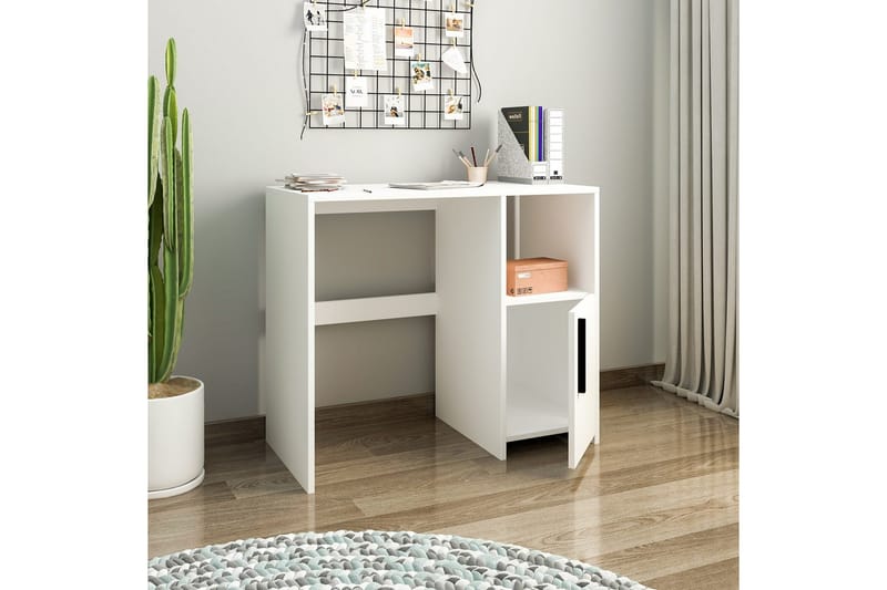Brenn Skrivebord 45x90 cm - Hvid - Møbler - Borde - Kontorbord - Skrivebord