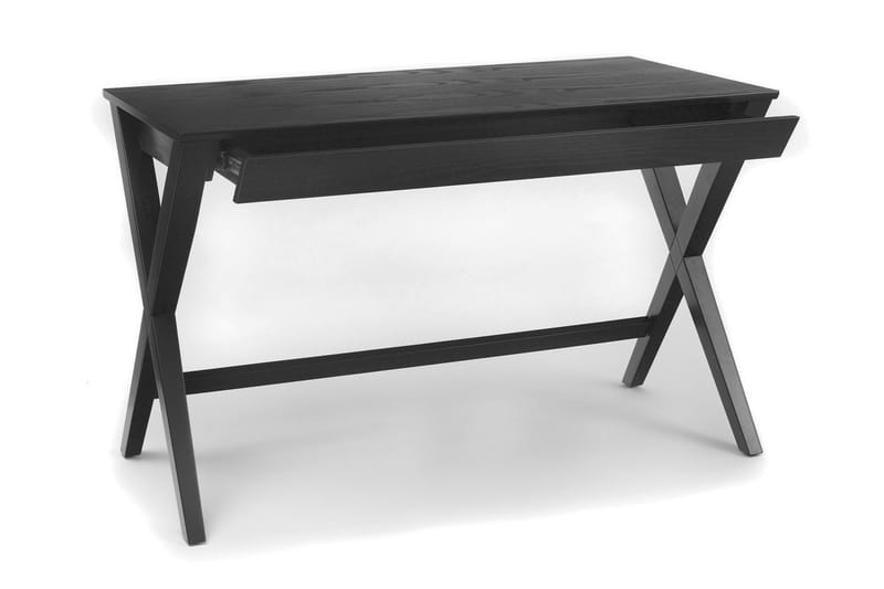 Brixer Skrivebord 120 cm med Opbevaring Skuffe - Natur/Sort - Skrivebord